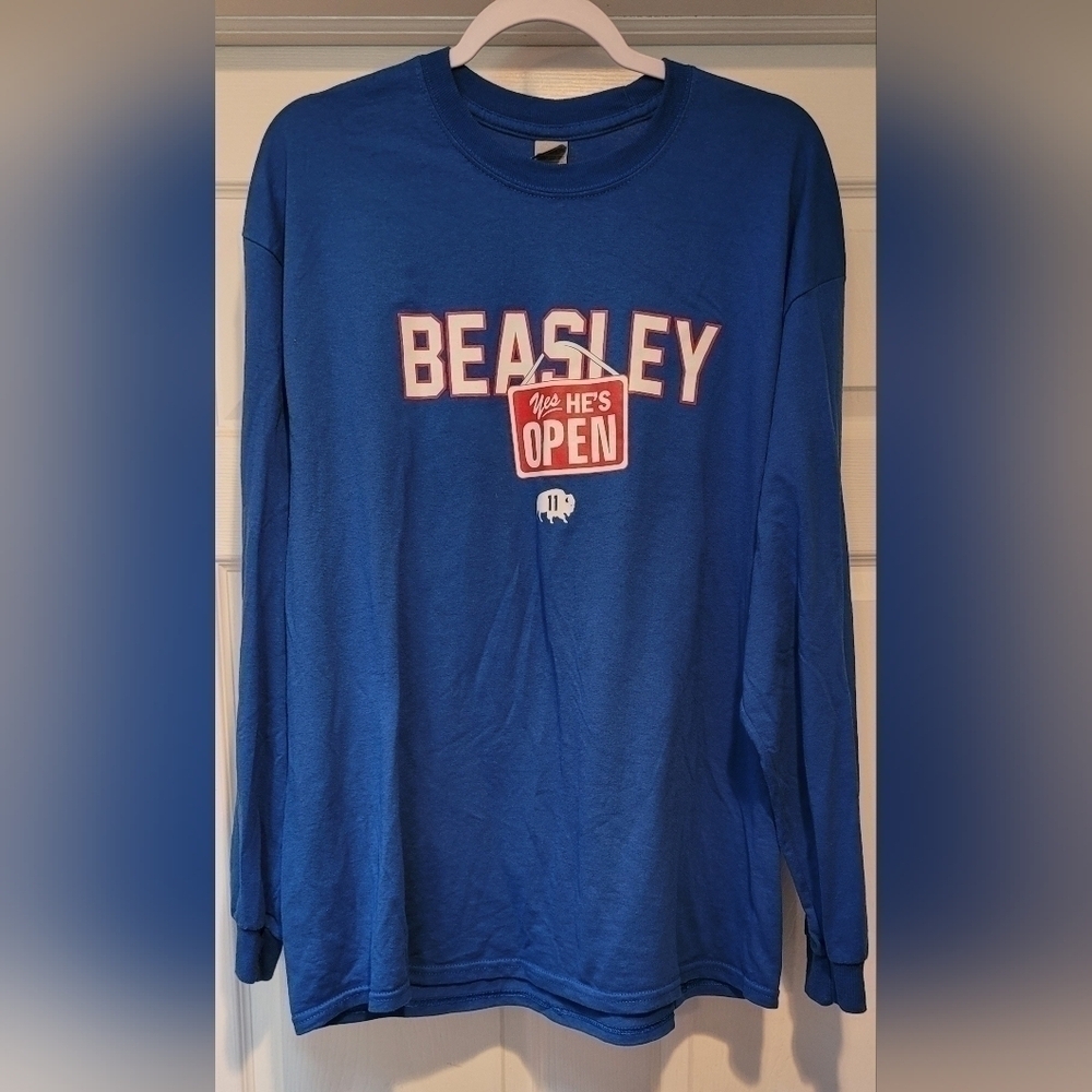 Men's Buffalo Bills Royal Blue Cole Beasley Yes, He's Open Long Sleeve T-Shirt
